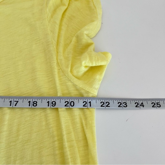 Anthropologie | t.la Women’s Yellow Flutter Ruffle Short Sleeve Top - Picture 12 of 13